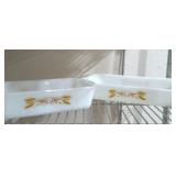 Lot of two fire King casserole dishes vintage