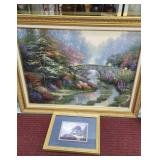 Lot of two Thomas kinkade prints sweetheart