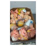 Doll and animal faces. Halloween craft use nos
