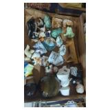 Tray lot of shelf sitters knick-knacks