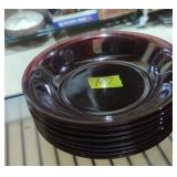Ruby red glass 7 1/2-in bowls lot of eight