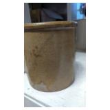 1 gallon med brown salt glazed crock