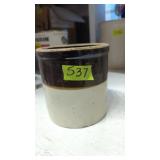 Two-Tone half gallon salt glazed crock