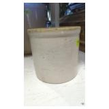 1 gallon white salt glazed crock