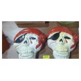 1990's Halloween animated skeleton decoration lot