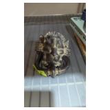 Lionhead brass door knocker 4' head measurement