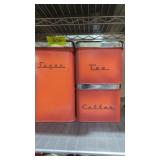 MidCentury canister set sugar, tea and