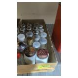 Old salt and pepper shakers & shot glass lotion