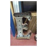 Galvanized steel sign letter e 24 in tall