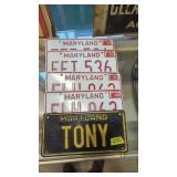 Maryland 1980s license plates lot of 5