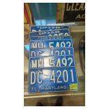 Maryland1960s and '70s license plates. Lot of