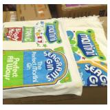 Two vintage advertising beach towels Seagrams