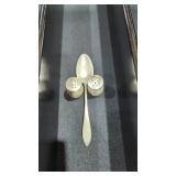 Sterling silver spoon & salt and pepper shakers 1