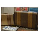 Lot of two vintage suitcases mid-century