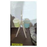 Mid-Century modern Tupperware atomic salt and