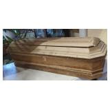 Child's casket Halloween or funeral display with