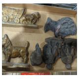 Cast iron & aluminum bookends Lincoln Scotty dog
