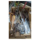 Box lot of knives and other utensils vintage hand