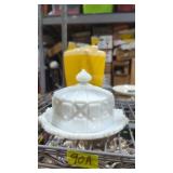 Westmoreland cheese dish milk glass