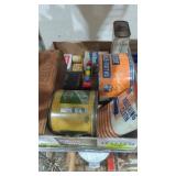 Vintage food and medicine bottles and boxes.
