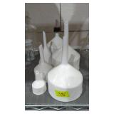 Ceramic scientific screen funnels apothecary