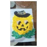 Melted plastic popcorn decoration midcentury 16'
