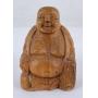 Carved Wood Happy Buddha