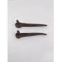 Pair of Medieval Wrought Iron Gate Pins