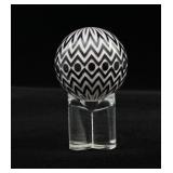 Mark Matthews Black Equicentric Chevron Eye Marble