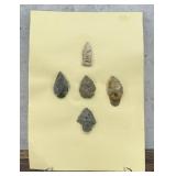 Ancient Native American Indian Stone Arrowheads