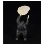 Silas Kayakjuak Inuit Eskimo Drummer Carving