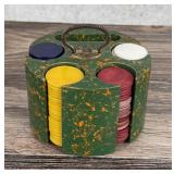 Antique Montana Saloon Clay Poker Chips