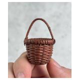 Antique Miniature Folk Art Painted Country Basket
