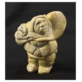 Silas Kayakjuak Inuit Eskimo Baby Setting Carving