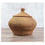 Washoe Native American Indian Lidded Basket