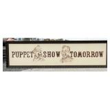 Folk Art Puppet Show Painting Sign