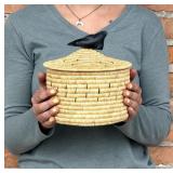 Annie Takatak Inuit Eskimo Lyme Grass Basket