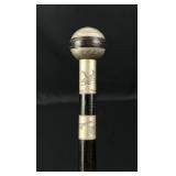 Antique Civil War Leather Plantation Cane