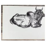 Janet Elizabeth Turner Brahman Bull Sketch