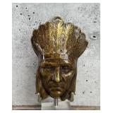 Arts & Crafts Brass Indian Chief Note Paper Clip