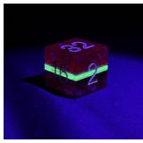 Green and Red Lucite Backgammon Doubling Cube