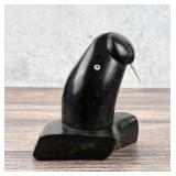 Nuveeya Ipellie Inuit Soapstone Walrus Carving