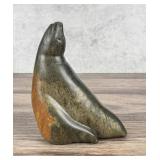 Sharon Spencer Inuit Soapstone Seal Carving