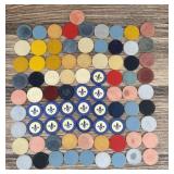 Antique Montana Saloon Clay Poker Chips