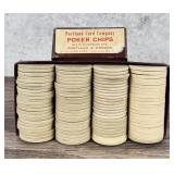 Antique Montana Saloon Clay Poker Chips