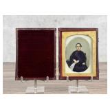 Antique Chinese Portrait Painting on Ivory