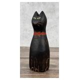 Folk Art Wolf Creek Wood Black Cat