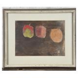 Walter Hook Fruit Still Life Gouache Painting