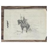 Byron Wolfe Indian Warrior Drawing