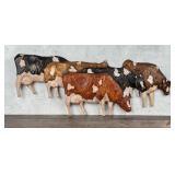 Signed Folk Art Holstein Bull Wood Cow Carving